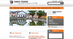 Desktop Screenshot of obec-cebin.cz